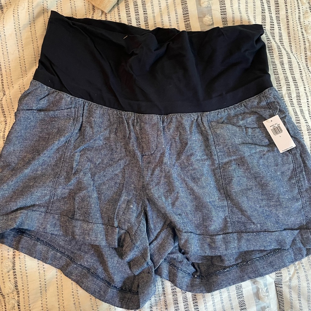 COPY - Linen maternity shorts